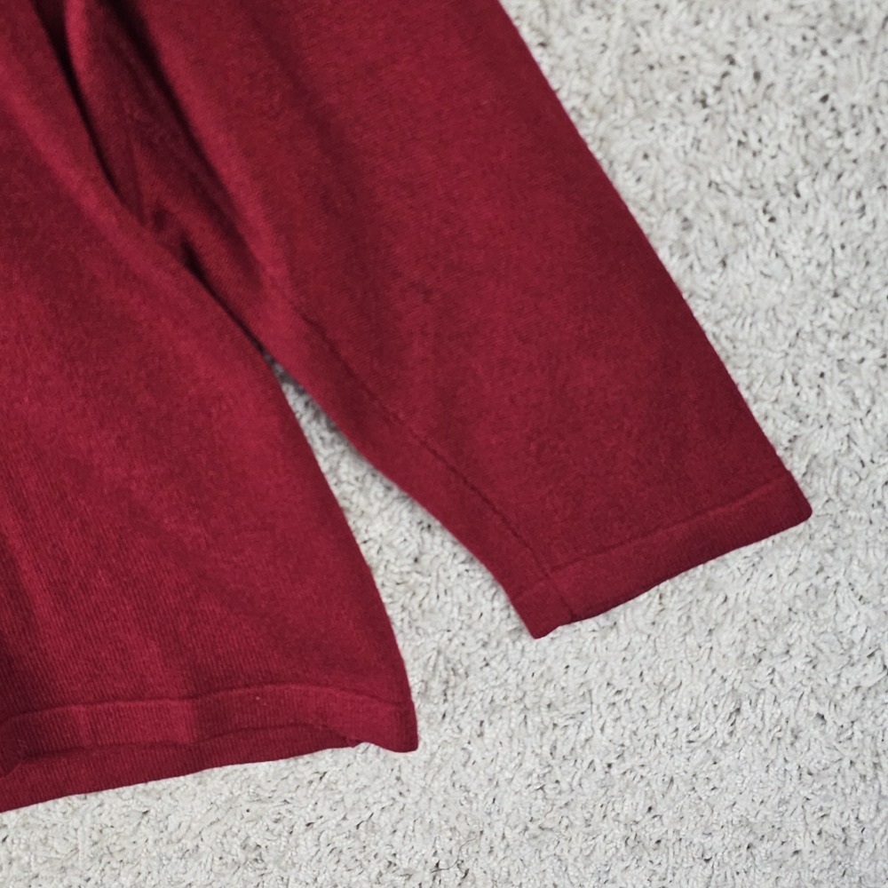 August Max Woman Cranberry Silk Cashmere Blend Cardigan Sweater Size 1X - Picture 9 of 12